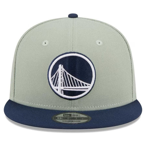 New Era Golden State Warriors Navy & Gray 9FIFTY Snapback Adjustable Hat - Picture 2 of 5